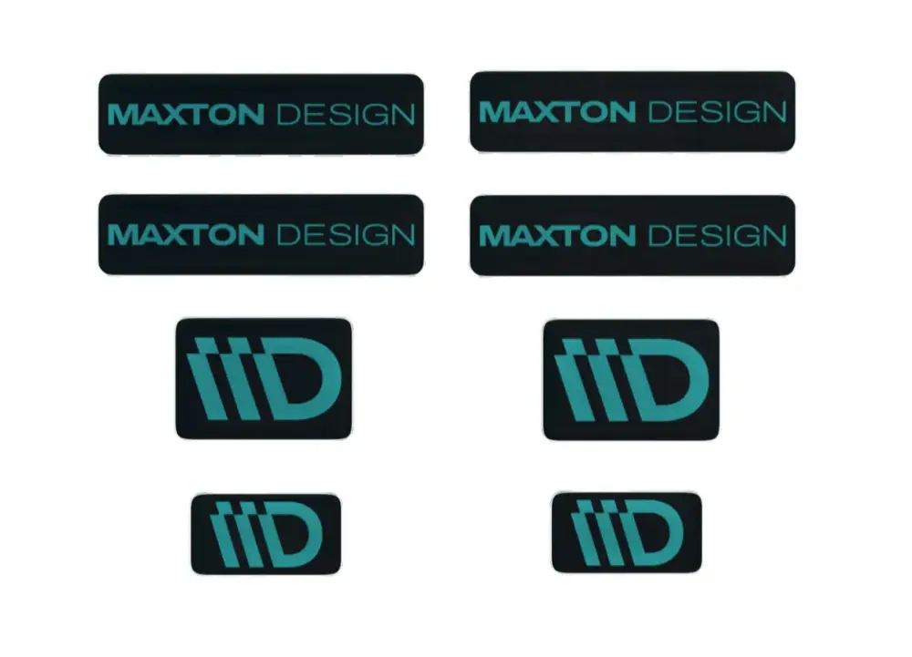 Novinka Maxton Design sada 3D samolepek 8 ks, barva černá / tyrkysová