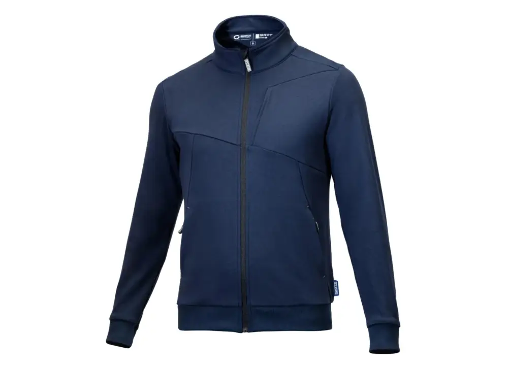 Odeslání Ihned Sparco Grit mikina na zip, barva modrá, velikost XXL