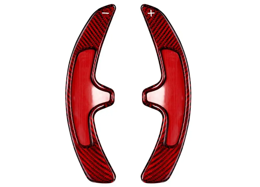 Karbonová pádla pod volant pro vozy Porsche Turbo 911 991 2010–2013, barva červený karbon Odeslání Ihned