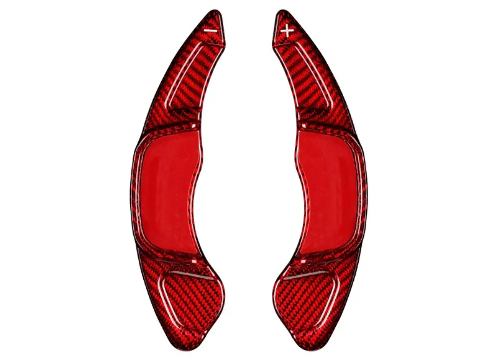 Karbonová pádla pod volant pro Volkswagen Golf GTD Mk7 03/2013–, barva červený karbon Nízká Cena