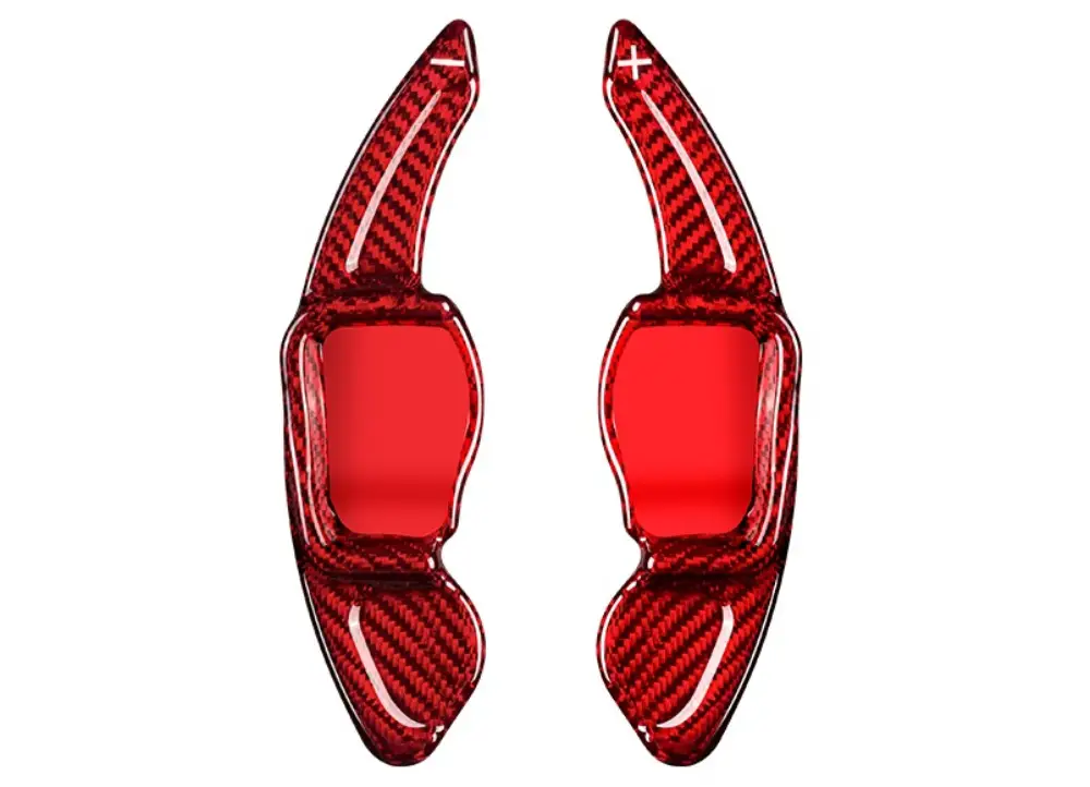 Oblíbený Karbonová pádla pod volant pro Volkswagen Golf GTI Mk5, barva červený karbon
