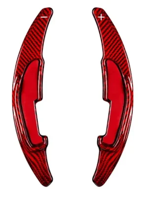 Must-Have Karbonová pádla pod volant pro vozy BMW M6 F06 / F12 / F13, barva červený karbon
