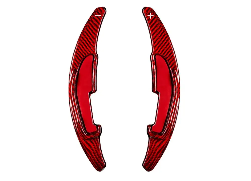 Must-Have Karbonová pádla pod volant pro vozy BMW M6 F06 / F12 / F13, barva červený karbon