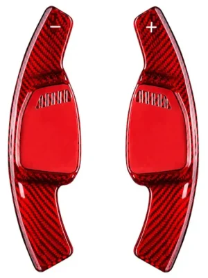 Karbonová pádla pod volant pro Audi RS6 C8 / 4G 2021+ s otvory v továrních pádlech, barva červený karbon Cenová Bomba