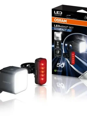 OSRAM LEDsBIKE® Compact sada předního a zadního LED světla na jízdní kolo, automatické/manuální nastavení jasu, varianta 50 SET Oblíbený