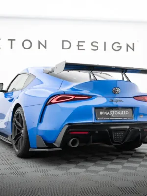 Aktuální Maxton Design zadní křídlo s horním uchycením (swan-neck) pro Toyota Supra Mk5, pravý karbon