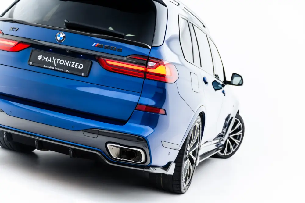 Originální Maxton Design difuzor zadního nárazníku pro BMW X7 G07 Facelift M-Pack, G07 M-Pack, materiál pravý karbon