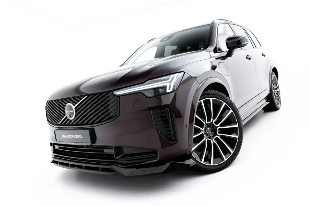 Maxton Design spoiler pod přední nárazník pro Volvo XC90 Mk2 Facelift 2, černý lesklý plast ABS Dokud Zásoby Vydrží