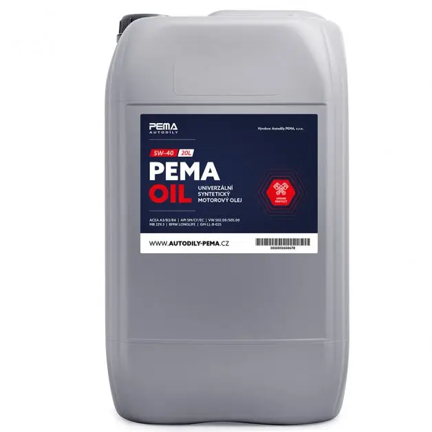 Cenová Bomba Motorový olej PEMA OIL 5W-40, 20L