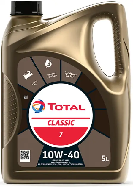 Víkendová Akce Motorový olej Total Classic 7 10W-40, 5L