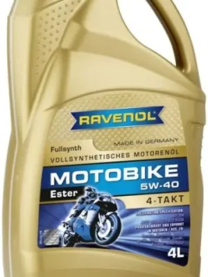 Ověřený Motorový olej Ravenol Motobike Ester 4T 5W-40, 4L