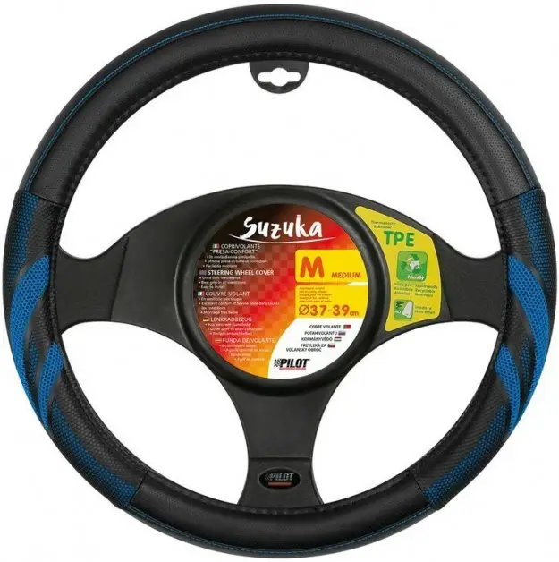 Autentický Potah volantu SUZUKA PREMIUM modrý, 37-39 cm NEW 6/2020