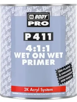 Nízká Cena HB BODY P411 4:1:1 Wet On Wet Primer (White), 4L