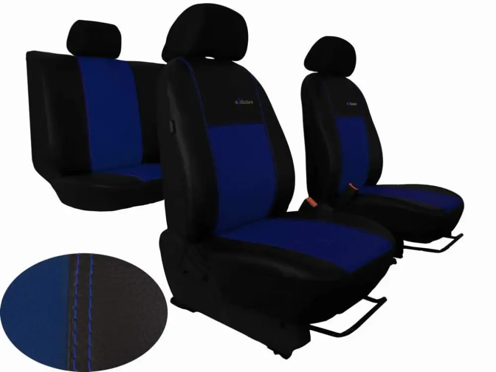 Autopotahy HYUNDAI i20 I, od r. v. 2008-2014, EXCLUSIVE kůže modré Vysoce Kvalitní