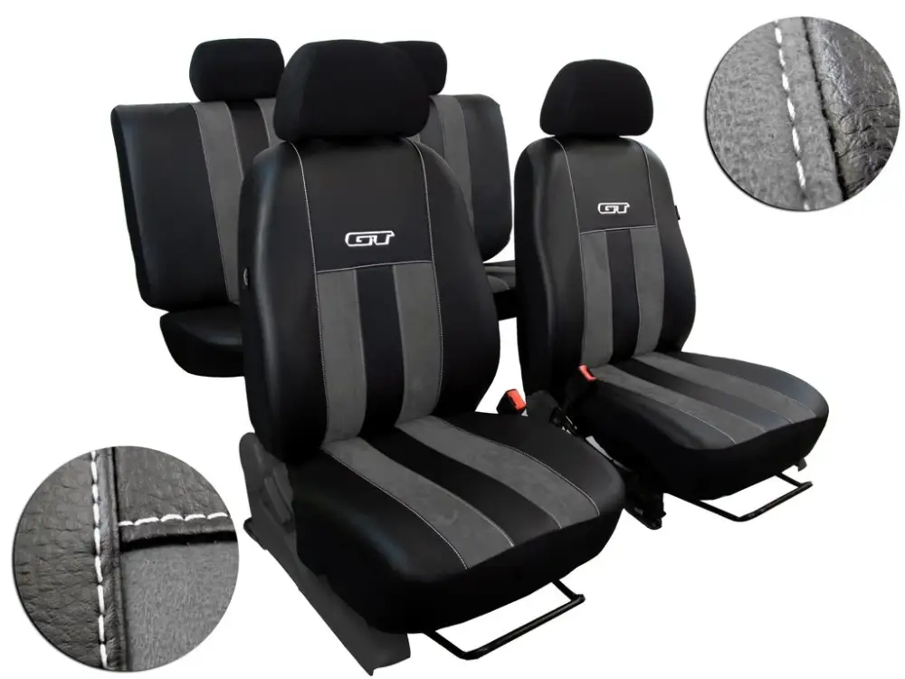 Autopotahy NISSAN PULSAR, se zadní loketní opěrkou, od r.2014, GT kůže a alcantara šedé Akce