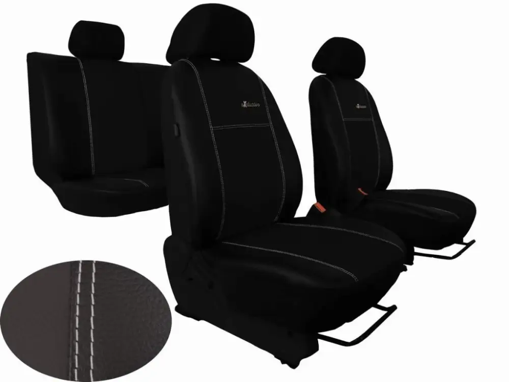 Sezónní Sleva Autopotahy Peugeot Boxer II, 3 místa, stolek, kožené EXCLUSIVE, černé