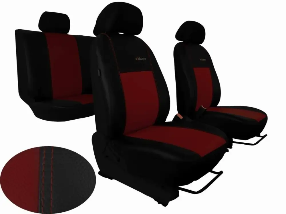 Zlevněný Autopotahy VW TOURAN II, od r. v. 2010-2015, EXCLUSIVE kůže vínové