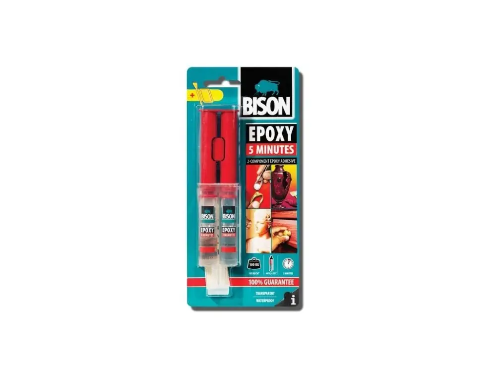 BISON EPOXY 5 MINUT dvousložkové lepidlo 24ml Časově Omezené