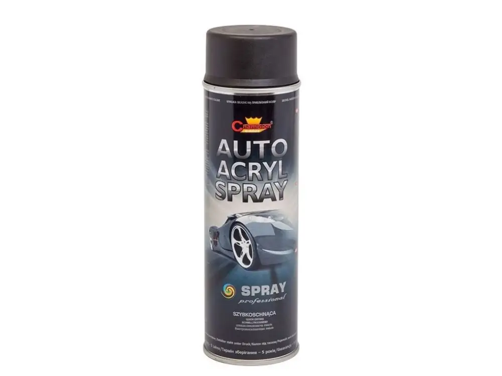 CHAMPION COLOR - AUTO ACRYL základová barva na ráfky-poklice - sprej 500ml - černá Akční Cena