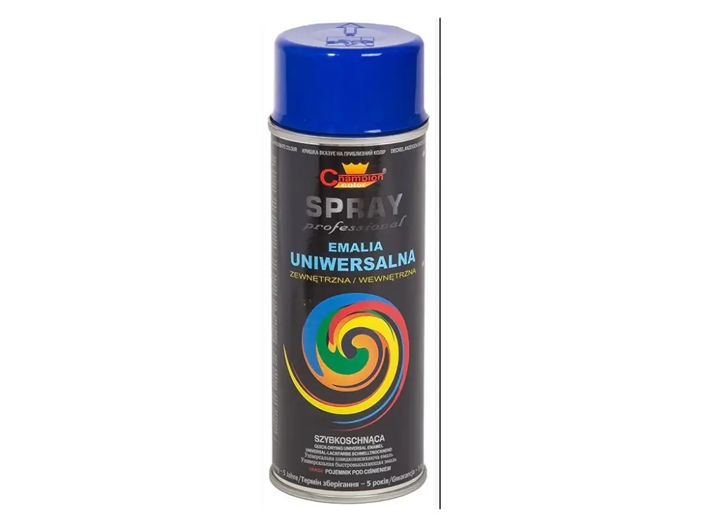 Vysoce Kvalitní CHAMPION COLOR - email barva universální modrá námořní sprej 400ml (RAL5002)