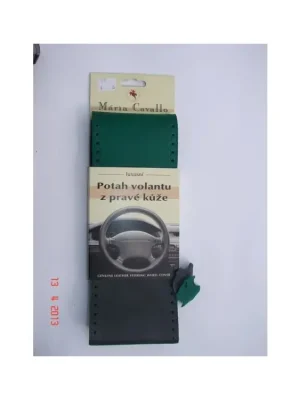 Speciální Cena Kožený potah volantu Maria Cavallo - dvojbarevný zelenošedý světle