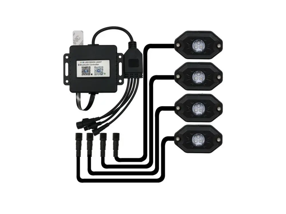 Kup Teď LED podsvětlení podvozku RGB 12-24V, Bluetooth, 12x3W