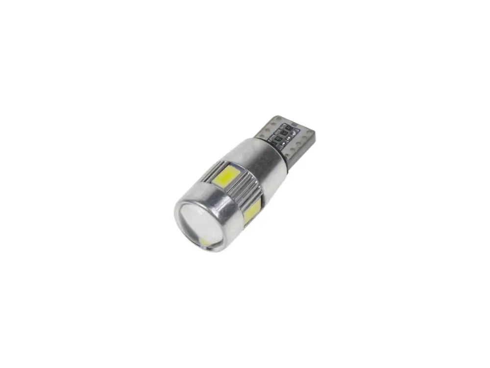LED T10 bílá, 12V, 6LED/5630SMD s čočkou Must-Have