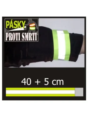 LEMAC-Reflexní páska rychloupínací, Hi-Vis žlutá, délka 40cm Omezená Nabídka
