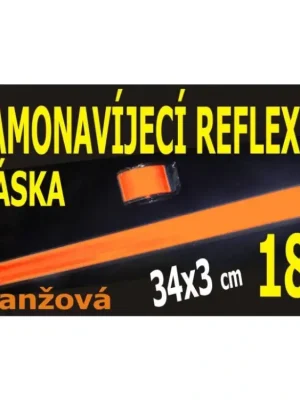 LEMAC-Reflexní páska samonavíjecí, tmavě oranžová 34x3 cm Nová Kolekce