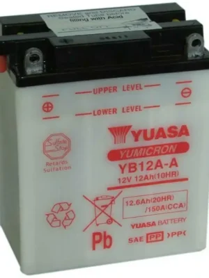Nejprodávanější Motobaterie YUASA YB12A-A 12V 12Ah
