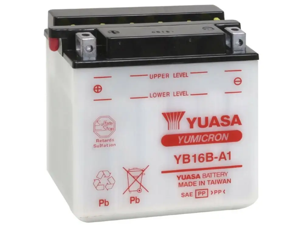 Dokud Zásoby Vydrží Motobaterie YUASA YB16B-A 12V 16Ah