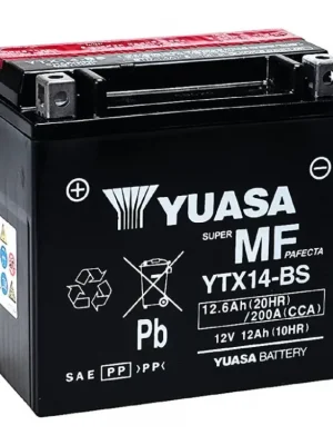 Značkový Motobaterie YUASA YTX14-BS 12V 12Ah 200A