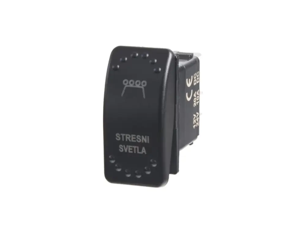 Rocker spínač STŘEŠNÍ SVĚTLA 12/24V Oblíbený