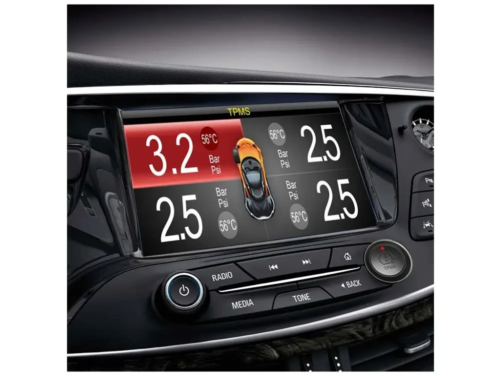 TPMS kontrola tlaku v pneumatice 4 externí čidla s výstupem na monitor Víkendová Akce