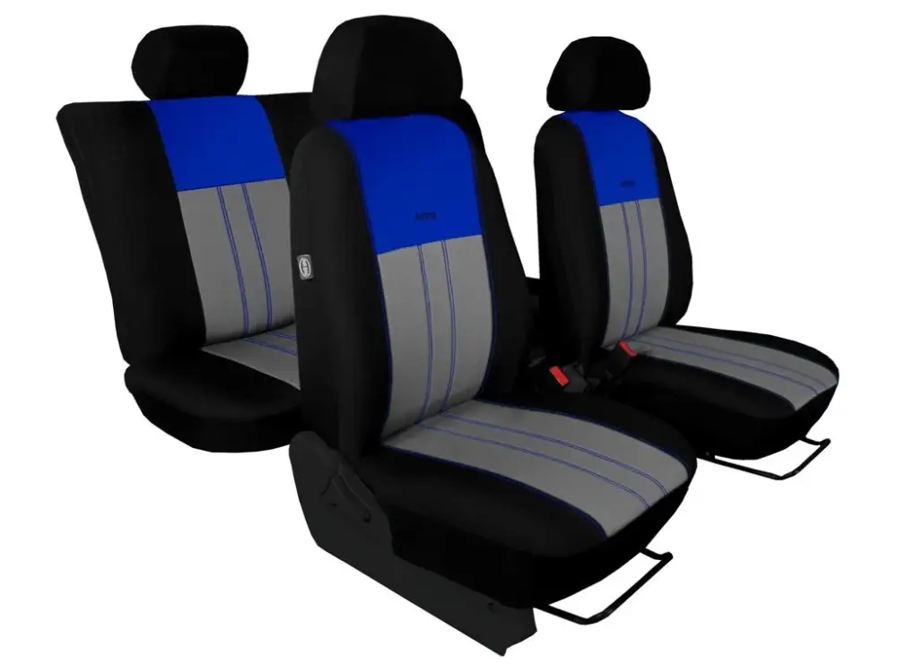 Cenově Výhodný Autopotahy KIA NIRO, od r. 2014, DUO šedo modré