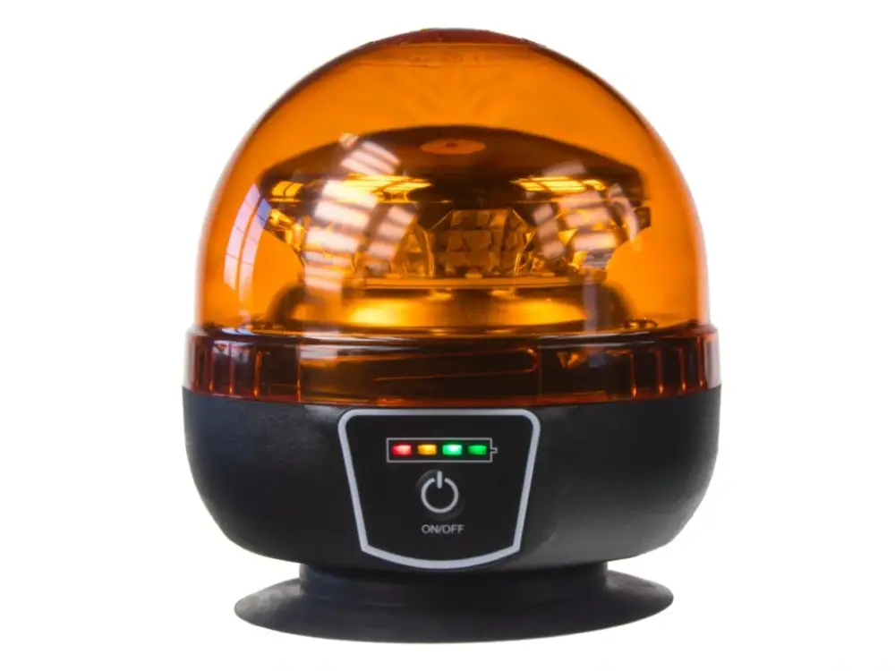 Finální Výprodej AKU LED maják, 12x3W oranžový, magnet, ECE R65