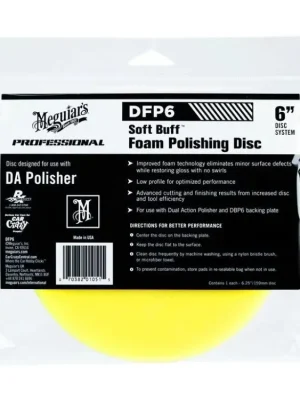 Meguiar's Soft Buff Foam Polishing Disc 6" - lešticí kotouč pro DA leštičku (střední), 6 palcový Sezónní Sleva