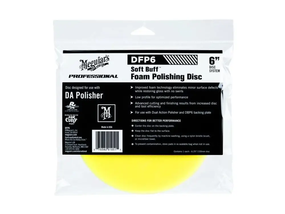 Meguiar's Soft Buff Foam Polishing Disc 6" - lešticí kotouč pro DA leštičku (střední), 6 palcový Sezónní Sleva