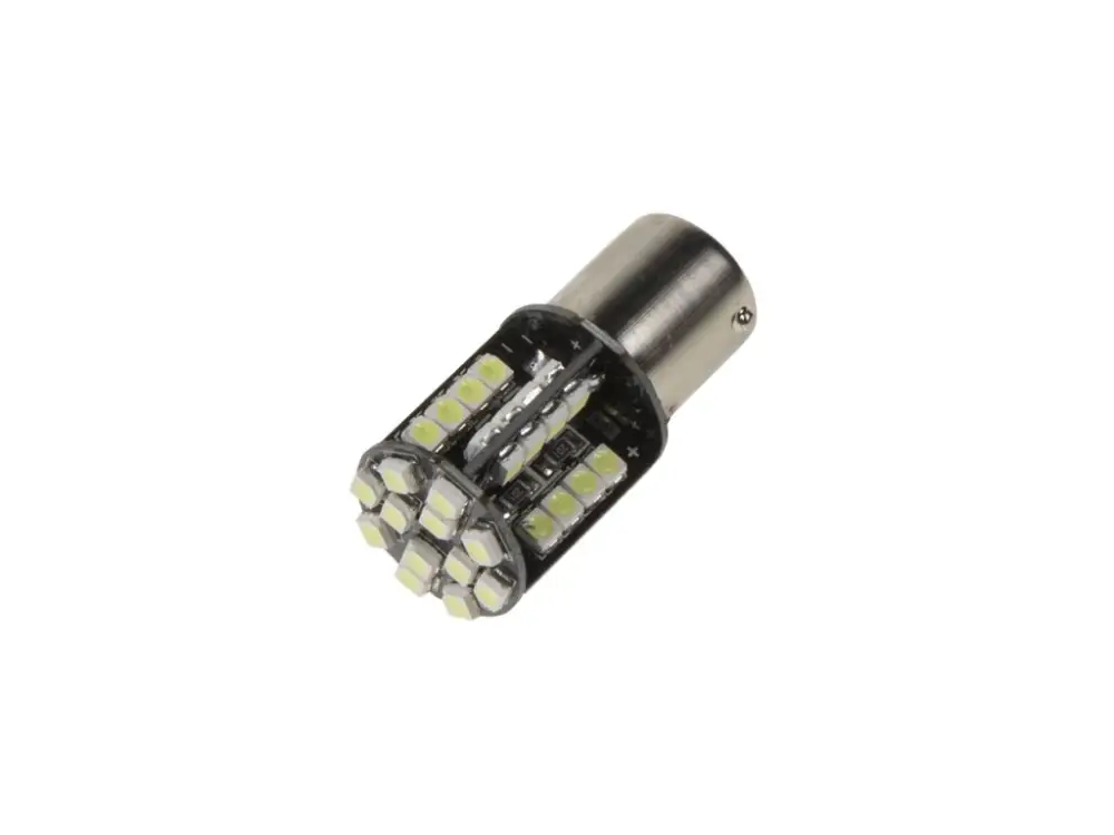 x LED BA15s bílá, 12V, 44LED/3528SMD Výprodej