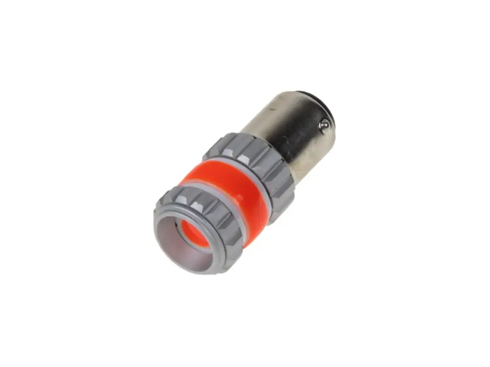 Výprodej LED BAY15d červená, dvouvlákno,COB 360⁰, 9-60V, 12W