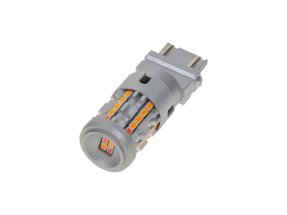 Autentický LED T20 (3157) oranžová / červená, 12/24V, CAN-Bus, 26LED SMD
