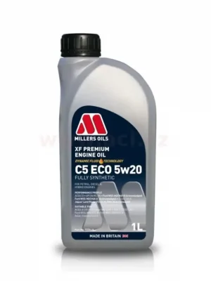 Značkový MILLERS OILS XF PREMIUM C5 ECO 5w20, plně syntetický, 1 l