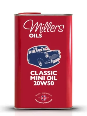 Cenový Hit MILLERS OILS Classic Mini Oil Pistoneeze 20W50, olej pro společnou olejovou vanu motor, převodovka, pro klasické Mini 1 l