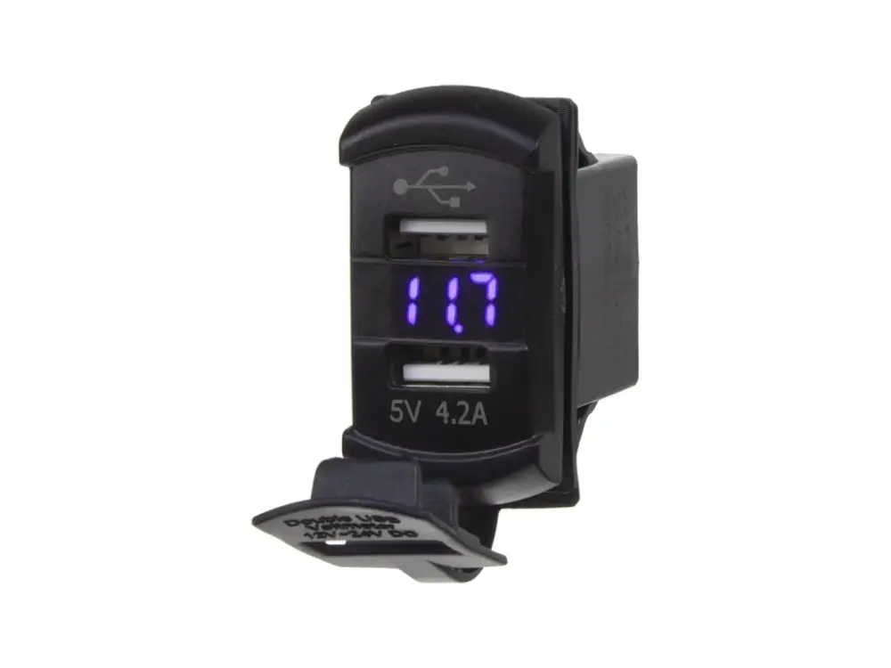 2x USB zásuvka s voltmetrem "Rocker" Koupit Online