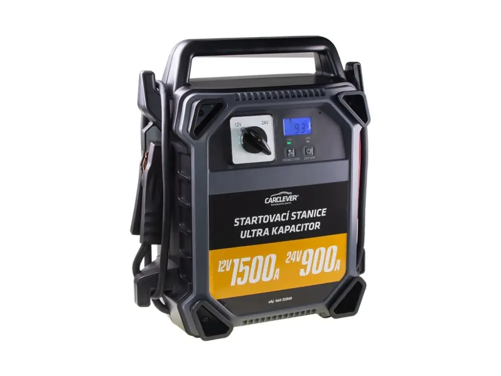 Must-Have PROFI kondenzátorový startovací zdroj (JumpStarter) 12V/1500A, 24V/900A