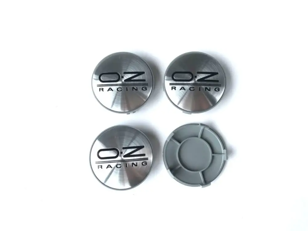 Středová krytka kola - poklička průměr 66/68mm(vnitřní,vnější) plast, kov. víčko logo OZ RACING stříbrno-černé - sada 4ks Akce