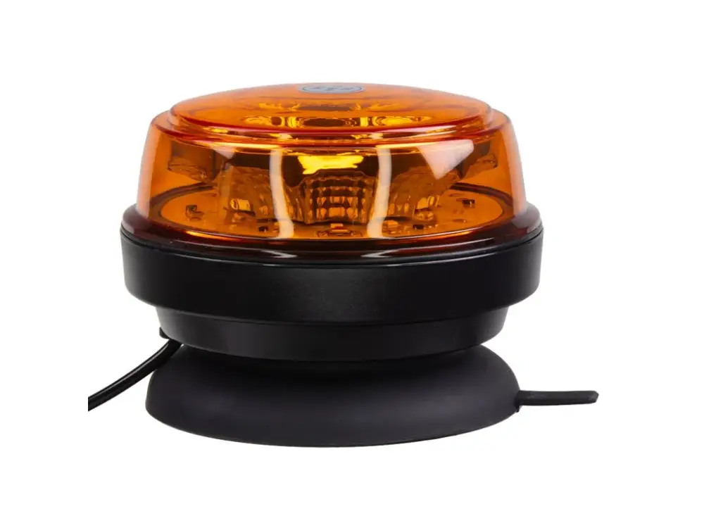 LED maják, 12-24V, 12x1W oranžový, magnet, ECE R65 Top Prodej