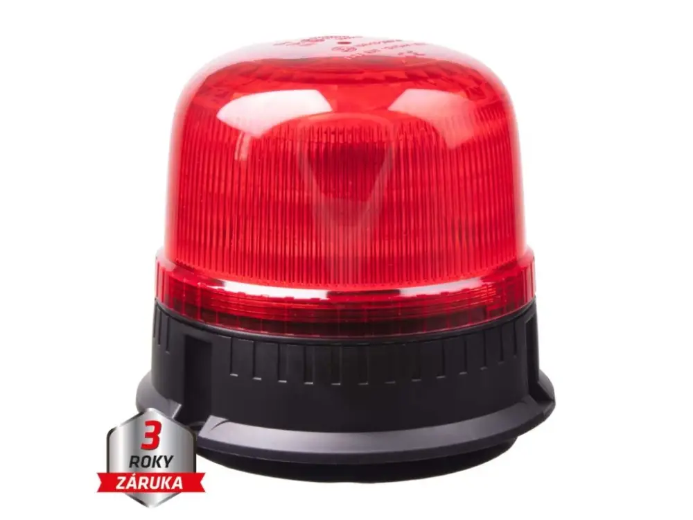 Tovární Cena LED maják, 12-24V, 24xLED červený, magnet, ECE R65