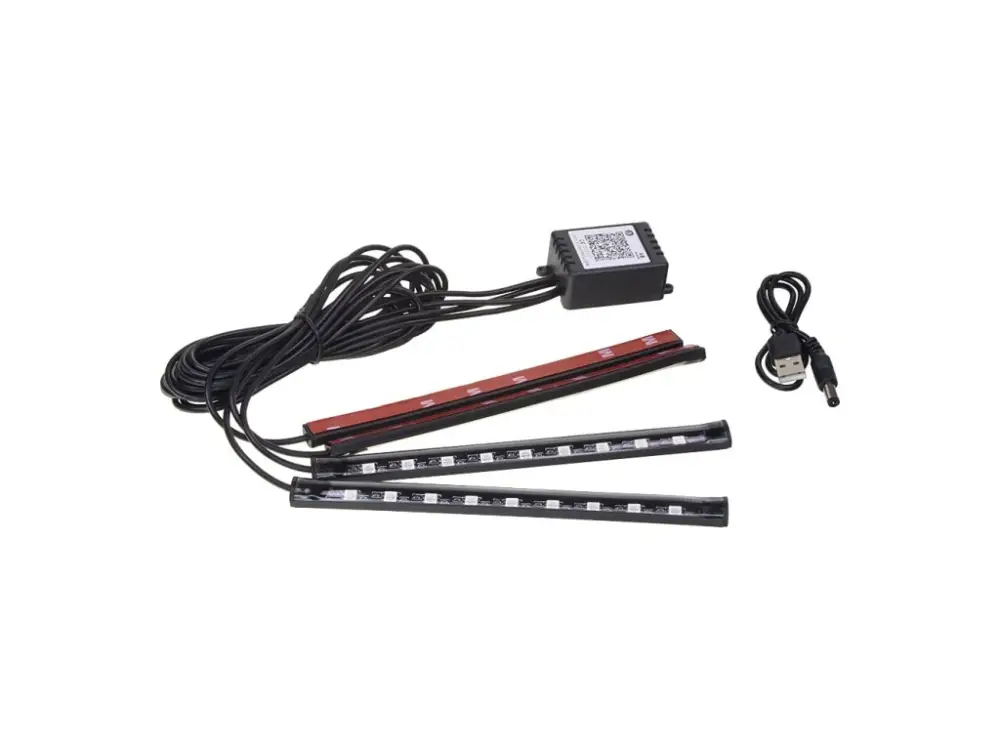 LED podsvětlení vnitřní/vnější RGB 5V USB, bluetooth, 4 pásky Nejprodávanější