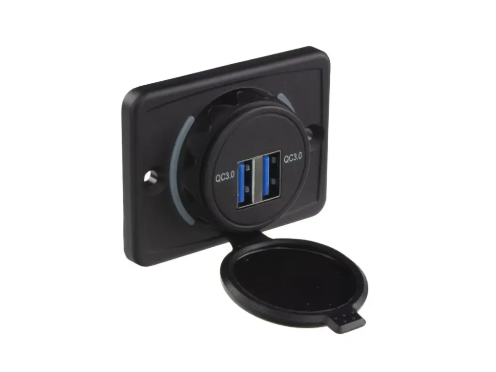 Novinka 2x USB QC3.0 zásuvka 12/24V, montáž na povrch